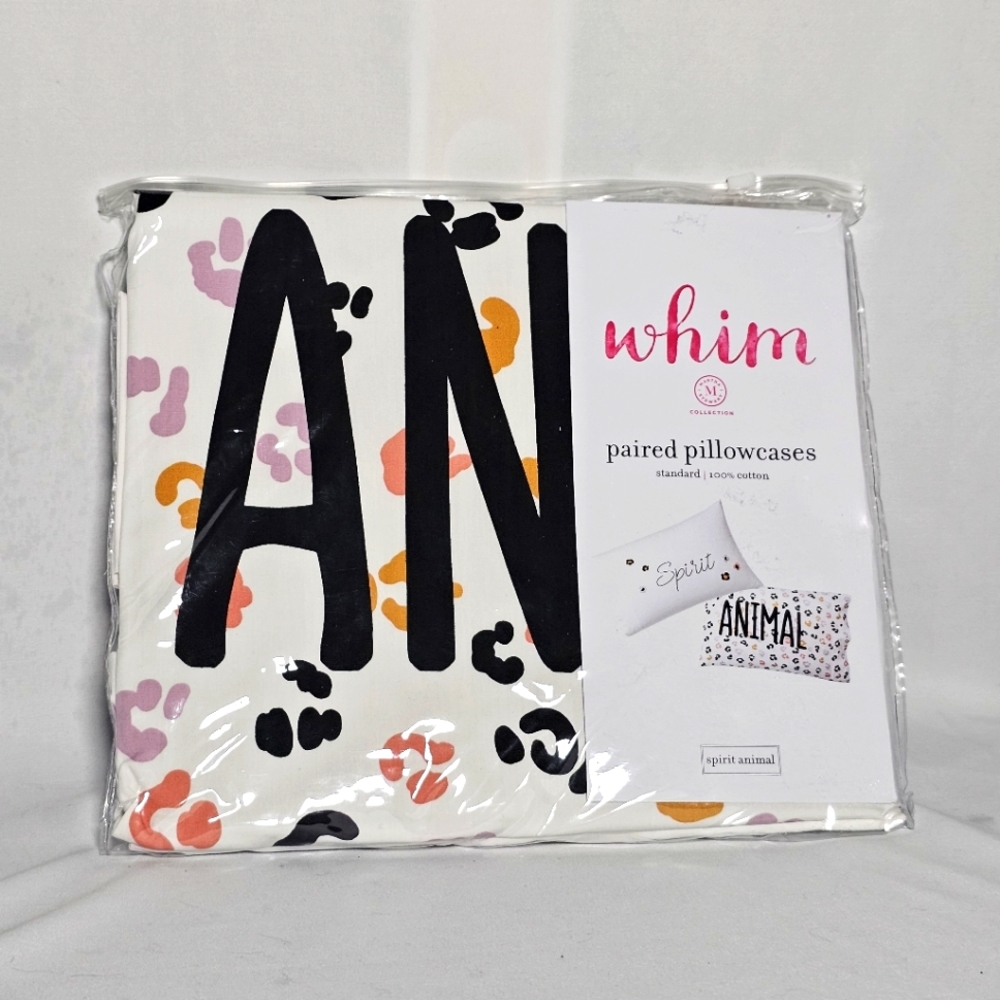 Whim spirit animal pillow case set nwt